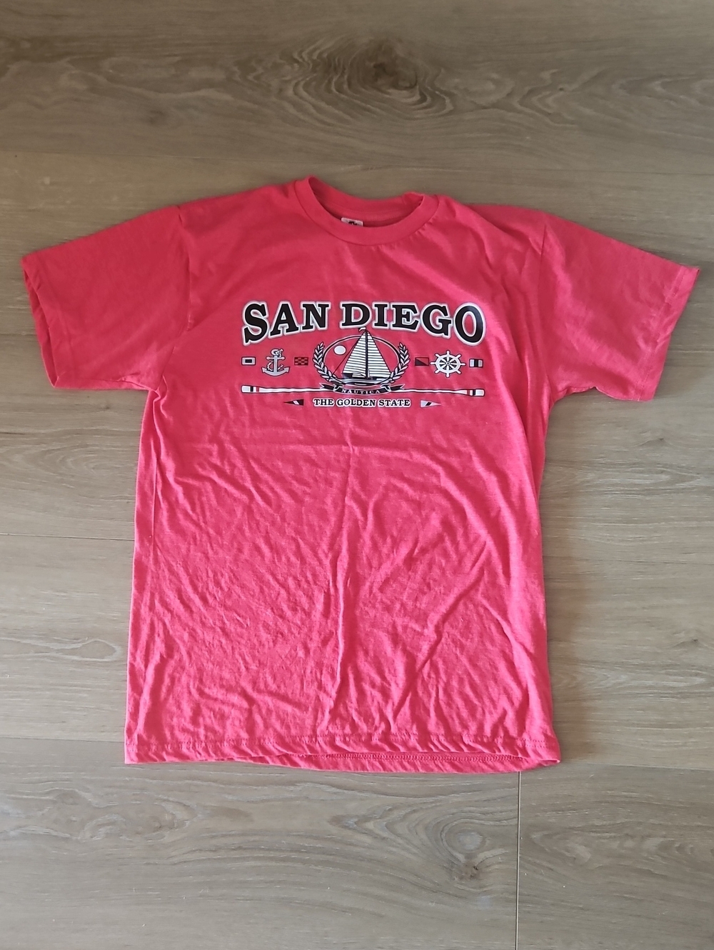 San Diego Graphic Tee - Coral Pink Men’s Shirt